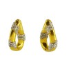 Boucles d'oreilles ruban en or jaune 18k