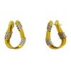 Boucles d'oreilles ruban en or jaune 18k