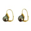 Dormeuses en perles en or jaune 18k