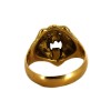 Bague Tête de lion en or jaune 18k et diamants