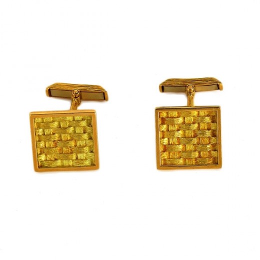 Boutons de manchette en or jaune 18k