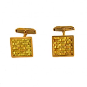 Boutons de manchette en or jaune 18k