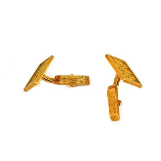 Boutons de manchette en or jaune 18k
