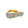 Bague vague en diamants en or jaune