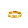 Bague avec diamants en or jaune 18k