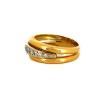 Bague en or jaune 18k avec diamants