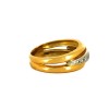 Bague en or jaune 18k avec diamants