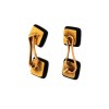 Boutons de manchette en or jaune et onyx