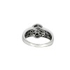 Bague pierre bleue en or blanc 18k