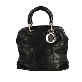 Sac Christian Dior Granville en cuir noir