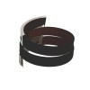 Bracelet Hermès H coulissant en cuir noir