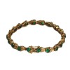 Bracelet en or jaune 18k et émeraudes