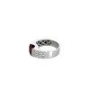 Bague en or blanc avec diamants et rubis