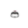 Bague en or blanc avec diamants et rubis