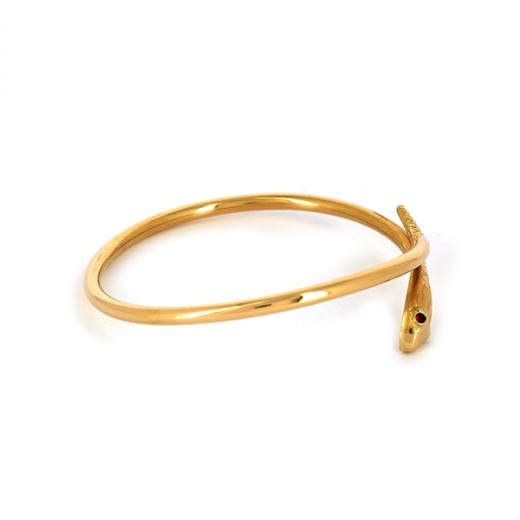 Bracelet Serpent en or jaune et rubis