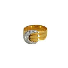 Bague Lien 2 ors avec des diamants