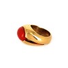 Bague en or jaune et corail