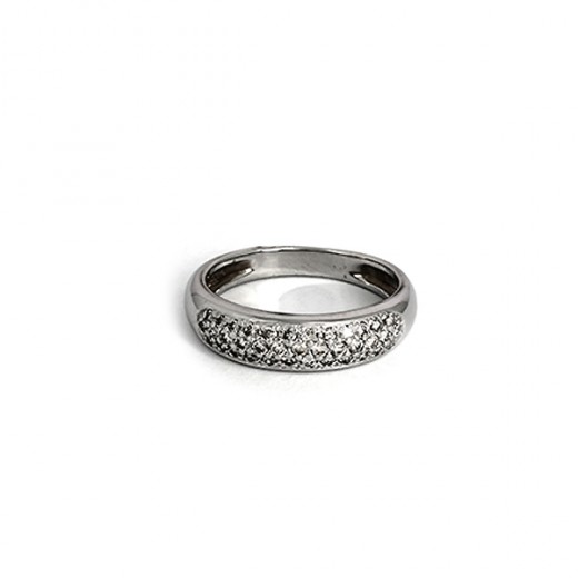 Bague Jonc en or blanc et diamants