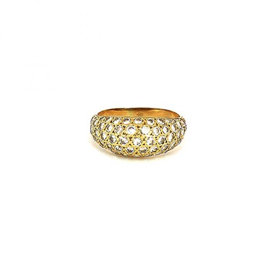 Bague Jonc en or jaune et diamants