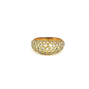 Bague Jonc en or jaune et diamants