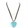 Pendentif Baccarat Coeur en cristal bleu