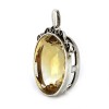 Pendentif en argent avec une citrine