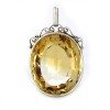 Pendentif en argent avec une citrine