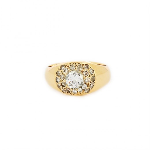 Bague diamant en or jaune 18k diaments 