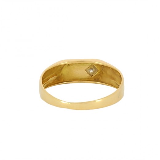 Bague or jaune solitaire