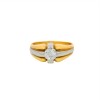 Bague Homme 2 ors  avec un diamant