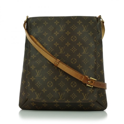 sac bandouliere louis vuitton musette en toile monogram marron et