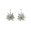 Boucles d'oreilles fleur en or blanc 18k