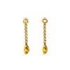 Boucle chaine or avec pierre