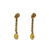Boucle chaine or avec pierre