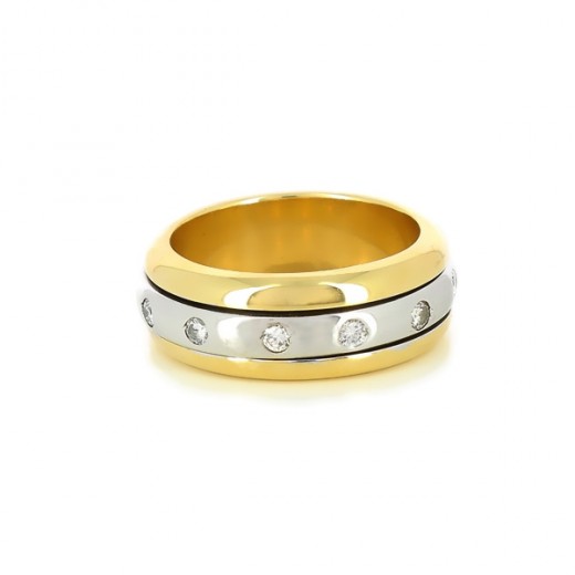 Bague en or 14 K anneau tournant