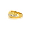 Bague en or jaune 18k et diamants