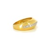 Bague en or jaune 18k et diamants