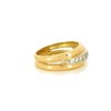 Bague en or jaune 18k et diamants