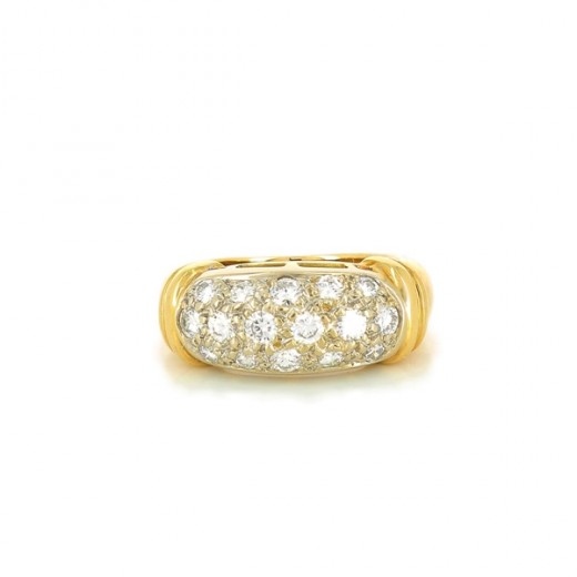 Bague en or jaune 18k et diamants