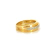 Bague en or jaune 18k et diamants