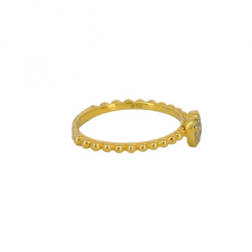 Bague Coeur diamants en or jaune 