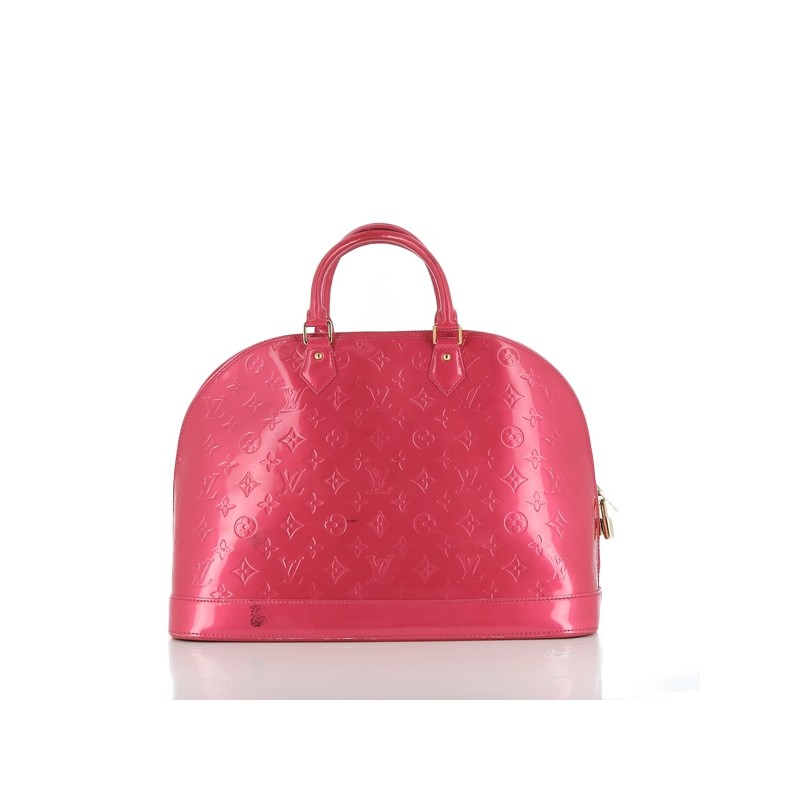 Sac Louis Vuitton Alma GM en cuir monogram vernis rose