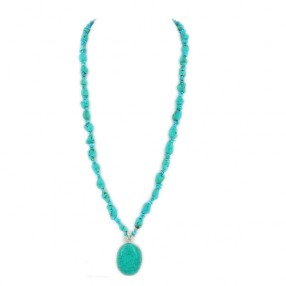 Collier en turquoise et argent