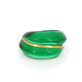 Bague Baccarat en cristal vert