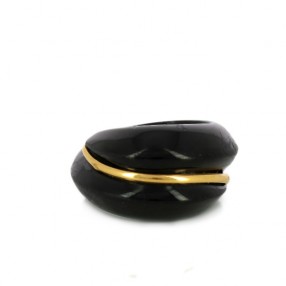 Bague Baccarat en cristal noir