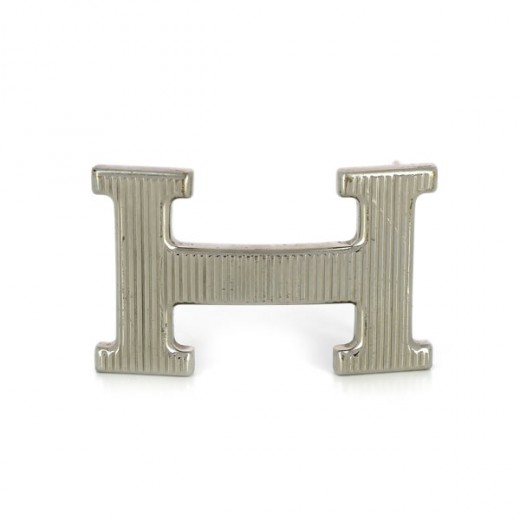 Boucle de ceinture Hermes H strie