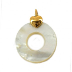 Pendentif Nacre et or jaune