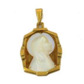 Médaille Vierge en or jaune...