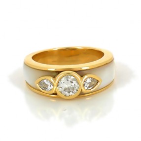 Bague Solitaire en or jaune...