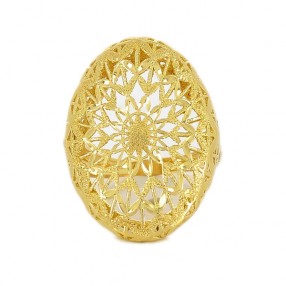 Bague relief en or jaune 18k